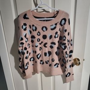 Design Lab Sweater, Leopard, Small